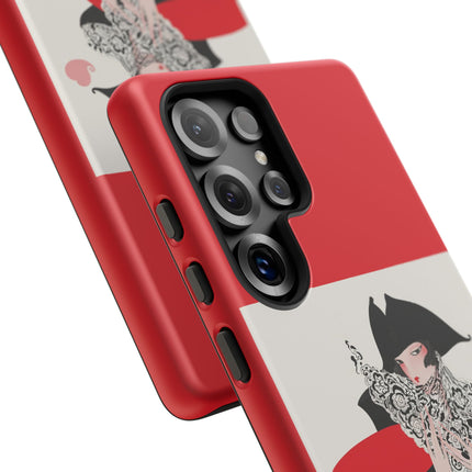 Crimson Masquerade Phone Case – Dramatic Grace & Bold Elegance