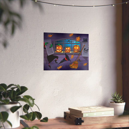 Whimsical Halloween Mischief Matte Horizontal Posters