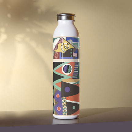 Collection decors et couleurs Pl.03 by Georges Valmiers Slim Water Bottle