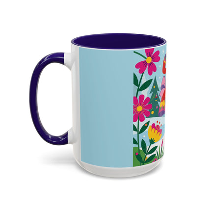 🌸🎄 Christmas In The Winter Garden Colorful Mug – Whimsical Holiday Fantasy