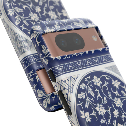 Blue Flower Pattern by Owen Jones Phone Cases