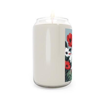 🌺🎭 The Floral Escapade Scented Soy Candle – Art Deco Garden Mischief