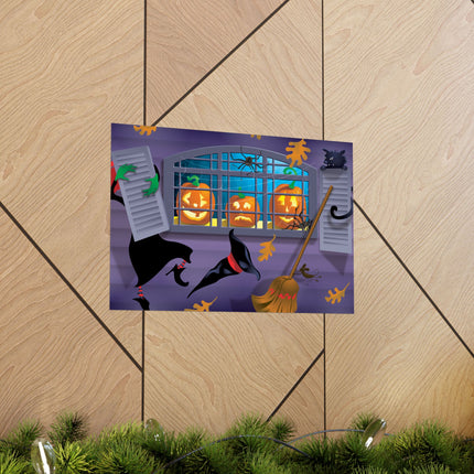 Whimsical Halloween Mischief Matte Horizontal Posters
