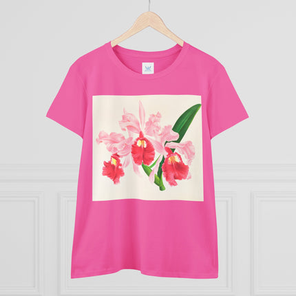 Cattleya gigas by Jean Jules Linden Women's Midweight Cotton Tee