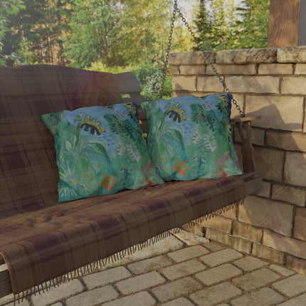 Symphonie in Grün by Oskar Moll Outdoor Pillows