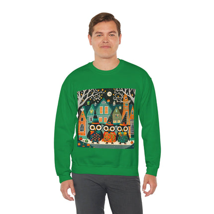 Night of the Trick-or-Treating Owlets Unisex Heavy Blend™ Crewneck Sweatshirt
