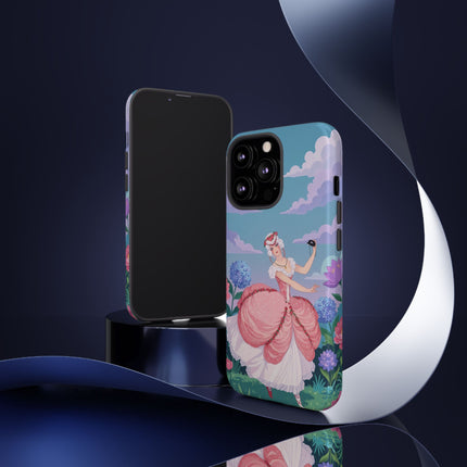 🎭🌸 The Lady Of The Secret Masquerade Phone Case – Art Deco Garden Fantasy