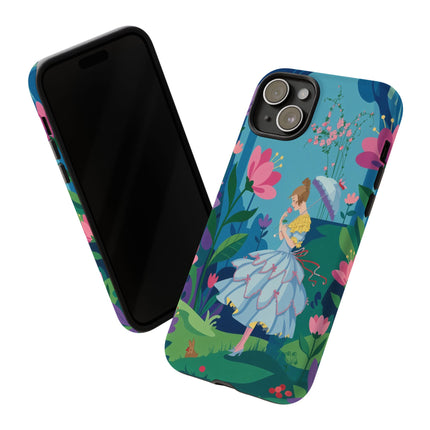 🌸☂️ A Stroll Through The Enchanted Forest Phone Case – Art Deco Floral Fantasy