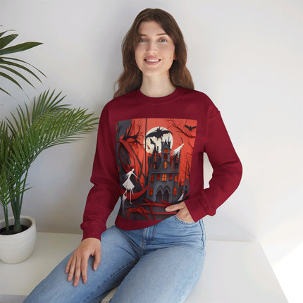 Halloween Night Scene Unisex Heavy Blend™ Crewneck Sweatshirt