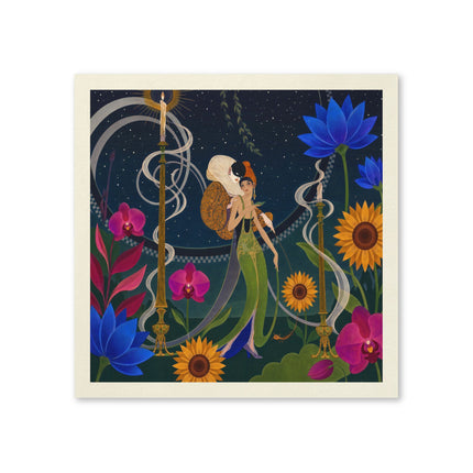 🌙🕯️ The Lady Of The Midnight Garden Napkins – Art Deco Nocturne