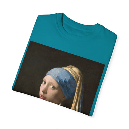 Girl with a Pearl Earring by Johannes Vermeer Unisex Garment-Dyed T-shirt