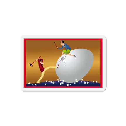 Crack-Up Comedy: The Great Egg Duel Die-Cut Magnets (5 Sizes)