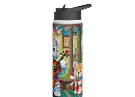 Melodies of the Snow Lion Cub Stainless Steel Water Bottle