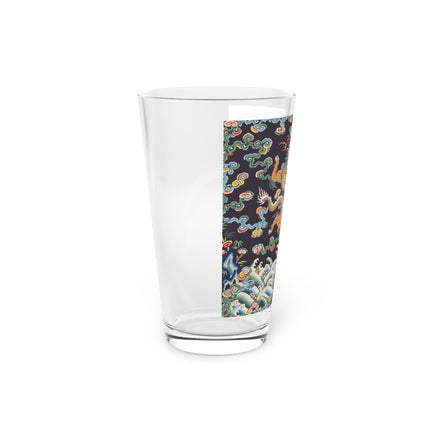 Rank Badge with Dragon with Deer Hooves Glass, 16oz