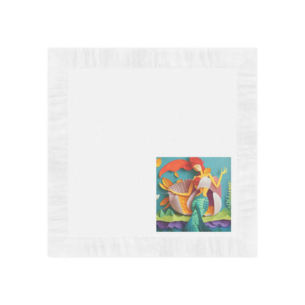 Charming Mermaid White Coined Napkins