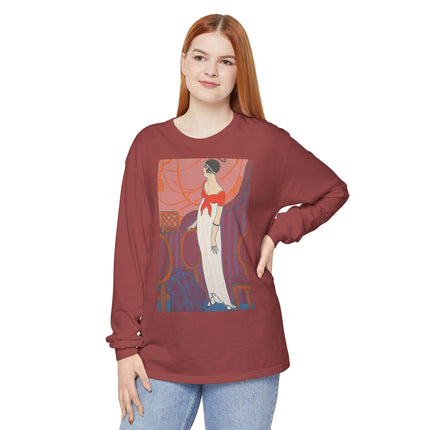 L’Entracte by Georges Lepape Garment-dyed Long Sleeve T-Shirt