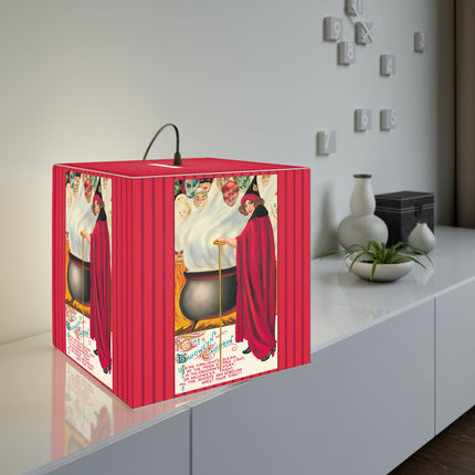 The Hallowe'en Cauldron In the Firelight's Gleam Light Cube Lamp