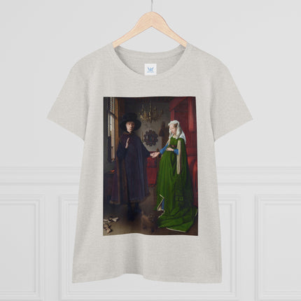 Arnolfini Portrait by Jan Van Eyck Women's Midweight Cotton Tee