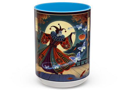 Court Magician with Ghost Butterflies Colorful Mugs (11oz, 15oz)