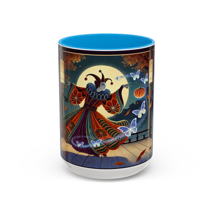Court Magician with Ghost Butterflies Colorful Mugs (11oz, 15oz)
