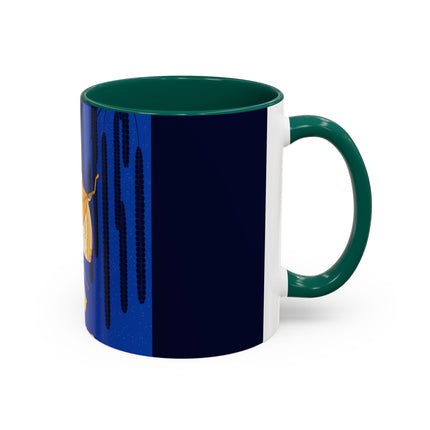 Celestial Melody Colorful Mug (11oz, 15oz) – Musical Grace, Starlit Beauty & Art Deco Elegance