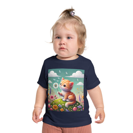 Kitten’s Whispers of Spring Baby T-Shirt – Gentle Breezes & Sweet Discoveries
