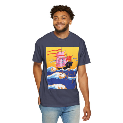 Golden Seas and Whimsical Dreams Unisex Garment-Dyed T-shirt
