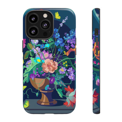 Midnight Floral Reverie Phone Case – Vibrant Bloom & Enchanted Beauty