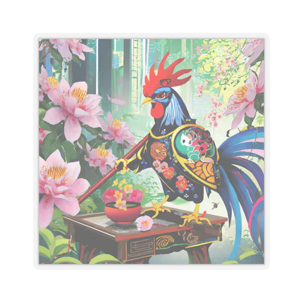 Cyberpunk Rooster Kiss-Cut Stickers (4 Sizes)