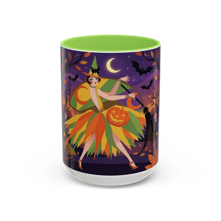 🎃🧙 The Witch Of Jack-O'-Lantern Hollow Colorful Mug – Whimsical Halloween Charm