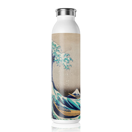 The Great Wave off Kanagawa by Katsushika Hokusai Slim Water Bottle