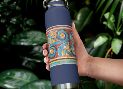 Reproduction of S-Spiral Frieze by Emile Gilliéron Copper Vacuum Insulated Bottle, 22oz