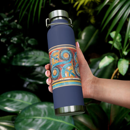 Reproduction of S-Spiral Frieze by Emile Gilliéron Copper Vacuum Insulated Bottle, 22oz