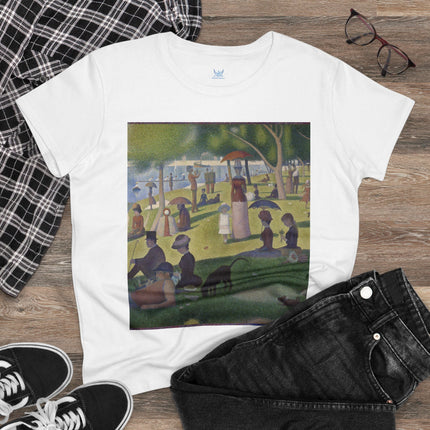 A Sunday on La Grande Jatte by Georges Seurat Women's Midweight Cotton Tee