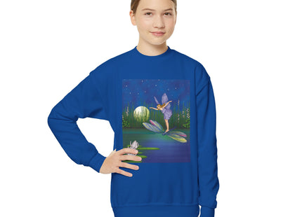 Fairy on a Dragonfly Youth Crewneck Sweatshirt