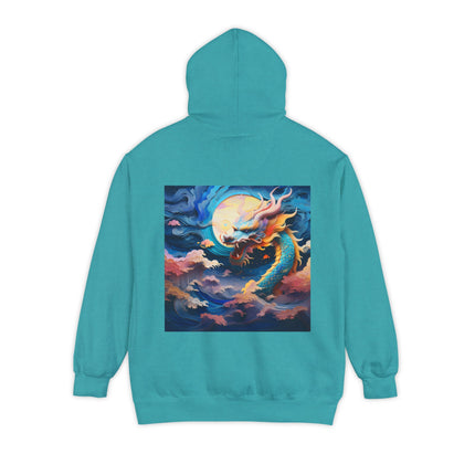 A Dragon's Ascent Unisex Garment-Dyed Hoodie