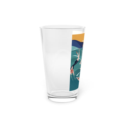 Summer Splash Pint Glass – Retro Beach Joy & Carefree Summer Vibes