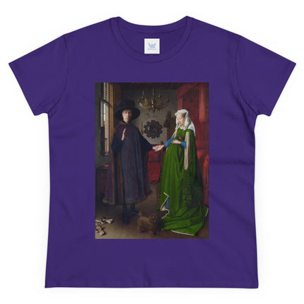 Arnolfini Portrait by Jan Van Eyck Women's Midweight Cotton Tee