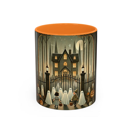 Ghostly Welcome – A Halloween Night Colorful Mugs (11oz, 15oz)
