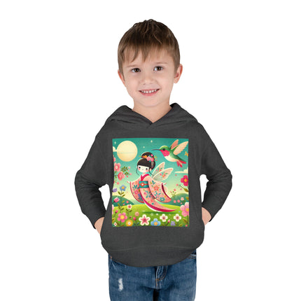 Geisha Fairy and the Hummingbird Blossom Toddler Pullover Fleece Hoodie