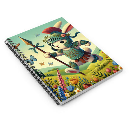 Rabbit Gladiator Spiral Notebook - Ruled Line