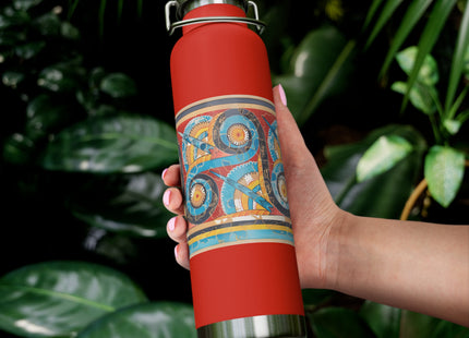 Reproduction of S-Spiral Frieze by Emile Gilliéron Copper Vacuum Insulated Bottle, 22oz