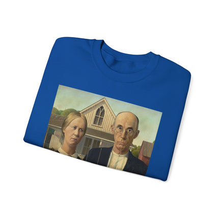 American Gothic by Grant Wood Heavy Blend™ Crewneck Sweatshirt