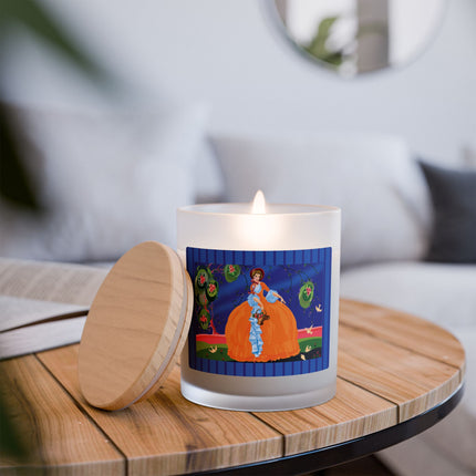 Spring Whispers Frosted Glass Candle, 11oz