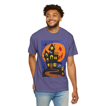 Halloween Night at the Haunted House Unisex Garment-Dyed T-shirt