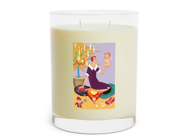Art Deco Christmas Scented Candle - Full Glass, 11oz