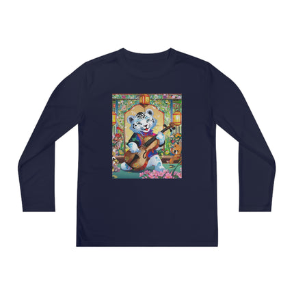 Melodies of the Snow Lion Cub Youth Long Sleeve Competitor Tee – Musical Magic & Enchanted Adventure