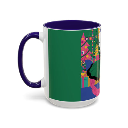 🎄🎁 The Emerald Christmas Belle Colorful Mug – Colorful Holiday Fashion Fantasy