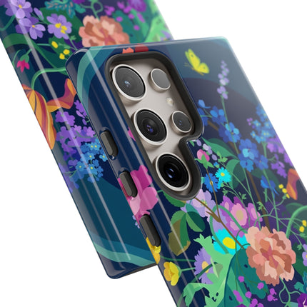 Midnight Floral Reverie Phone Case – Vibrant Bloom & Enchanted Beauty