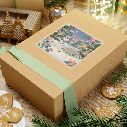 🎭🎄 The Christmas Harlequin Dance Kiss-Cut Sticker – Whimsical Holiday Fantasy